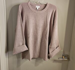 Universal Thread Women's Ribbed Crew Neck Sweater - Soft Mauve